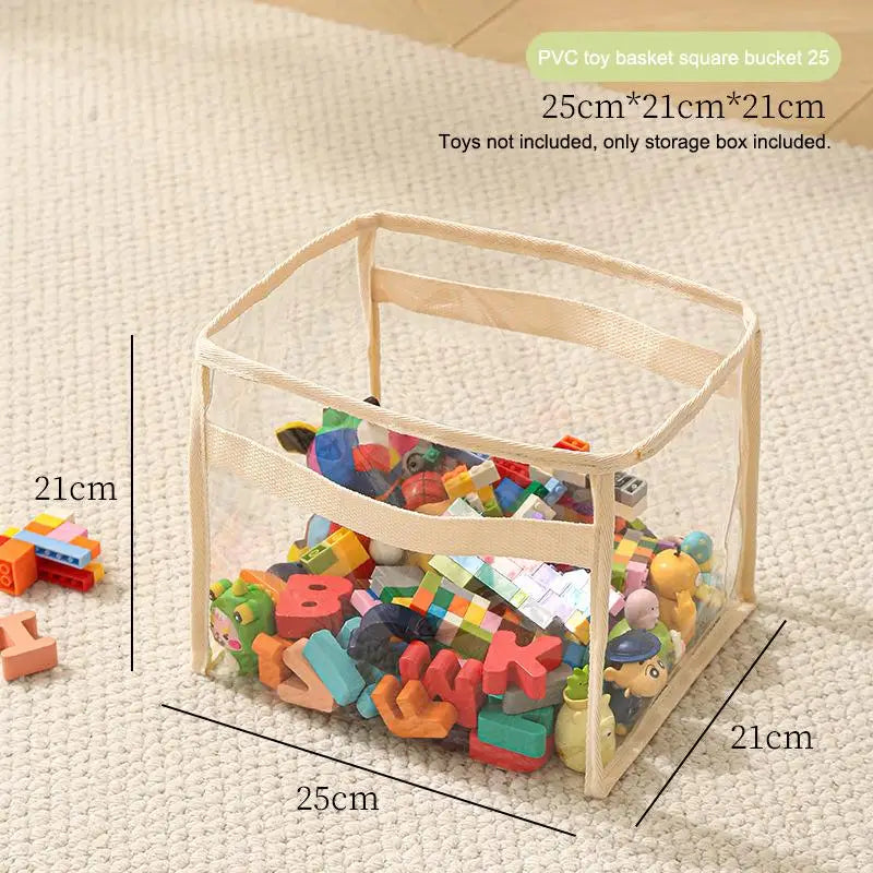 sac rangement transparent moderne beige poignées multifonctionnel grande capacité plastique imperméable