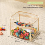 sac rangement transparent moderne beige poignées multifonctionnel grande capacité plastique imperméable