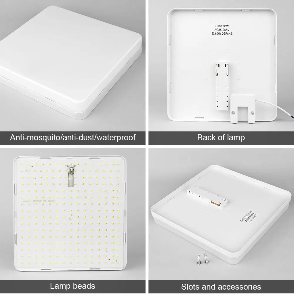 lampe led moderne blanc vis facile 18w 24w 36w 48w chambre salon cuisine