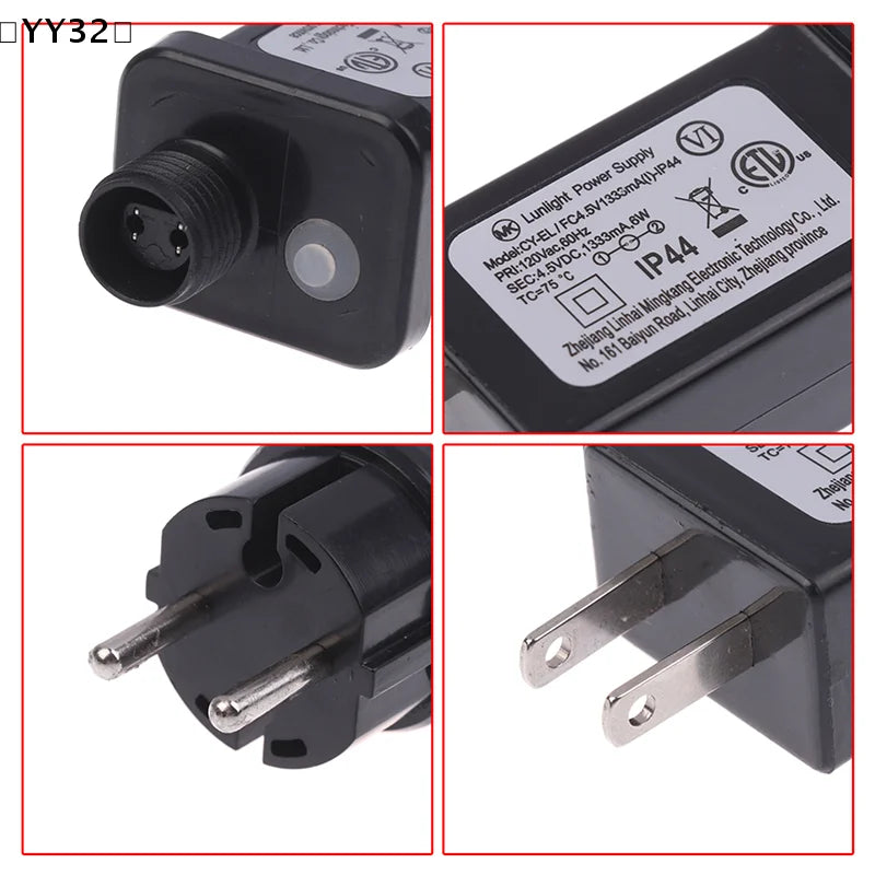 alimentation électrique 5vdc 6w noir prise eu us ip44 étanche laser moderne transformateur éclairage
