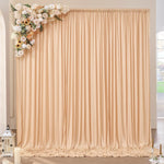 rideau polyester uni beige vert blanc moderne poignées extérieure opaque 5x8FT
