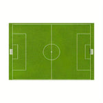 tapis table moderne vert terrain football adhésif cuillère fourchette couteau tasse soucoupe livre vase