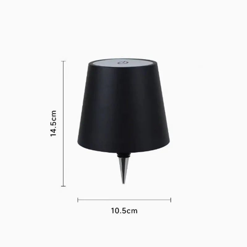lampe table moderne sans fil rechargeable tactile noir led chambre basse luminosité tringle basculante