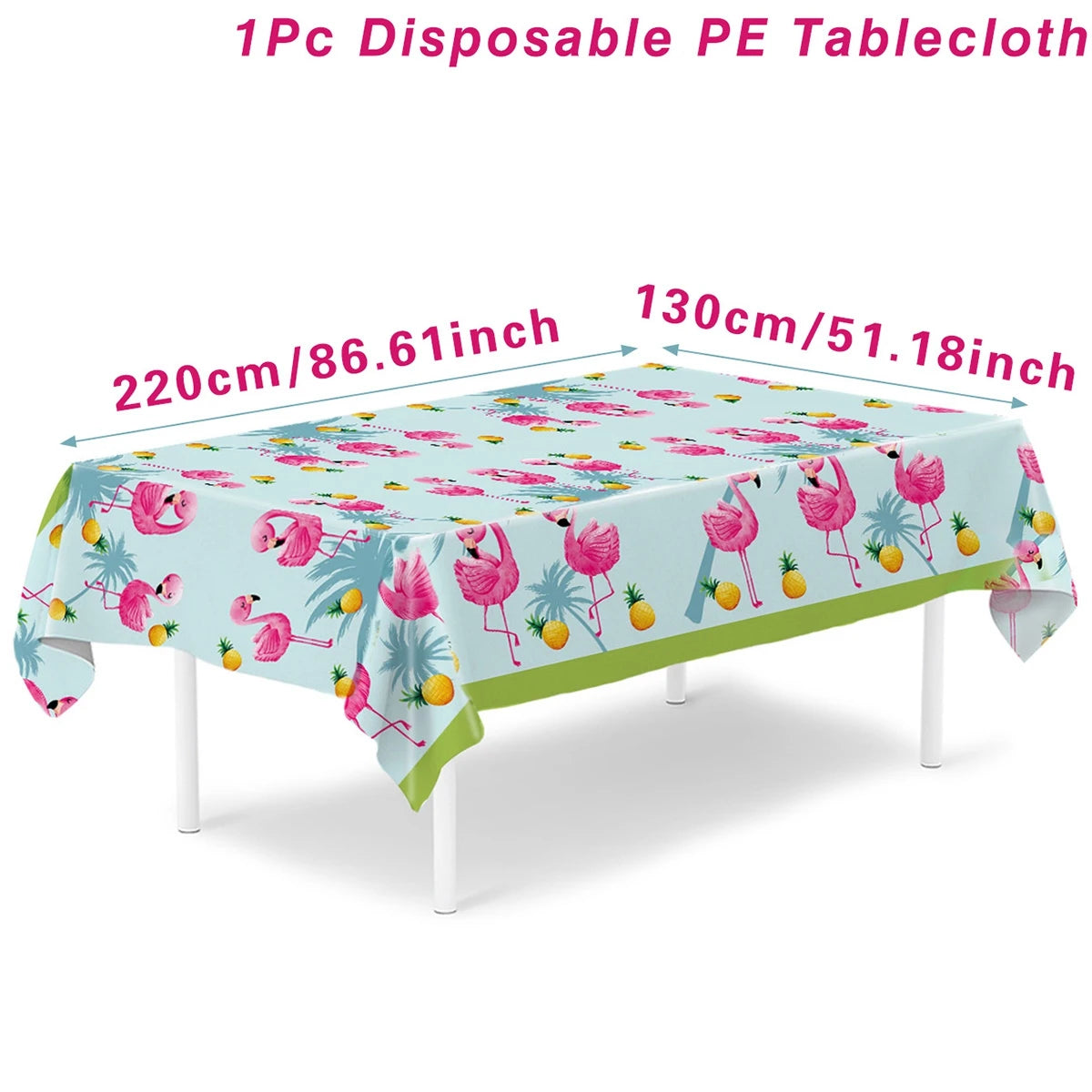 nappe table fête tropicale fleurs feuilles modernes couleurs vives opaque enfants anniversaire