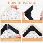 tapis sol beige antidérapants silicone modernes adhésif pelucheux pièces