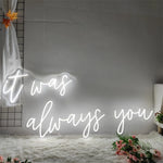 néon lumineux blanc it was always you moderne élégant intérieur extérieur dimmable 80cm 36.2cm