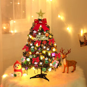 petit sapin noel artificiel 60cm lumineux branches conifere decorations noel marron rouge or blanc