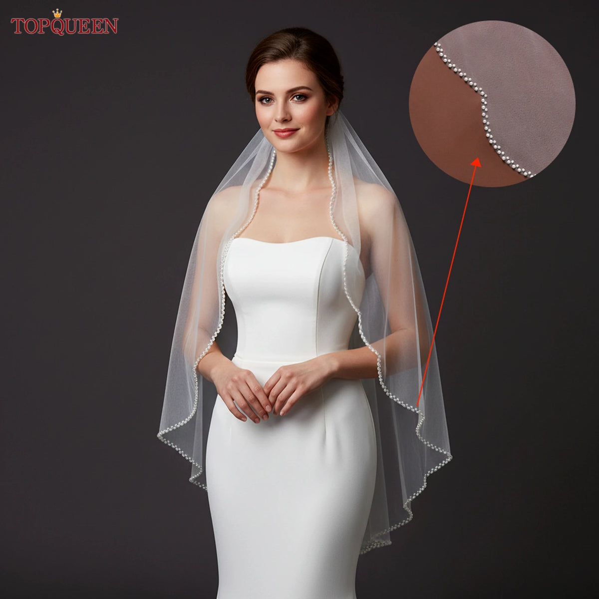 voile mariée blanc bordure peigne classique transparent soirée