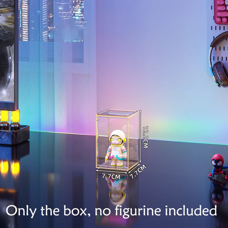vitrine acrylique transparente boîte rangement empilable figurines jouets collectionnables protection anti poussière