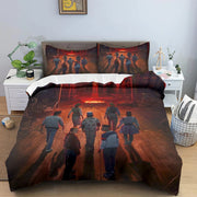 housse couette motif stranger things graphique personnage enfant ado polyester qualité chambre décoration moderne