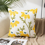 taie d'oreiller carrée moderne motif floral multicolore polyester décoration lit canapé voiture