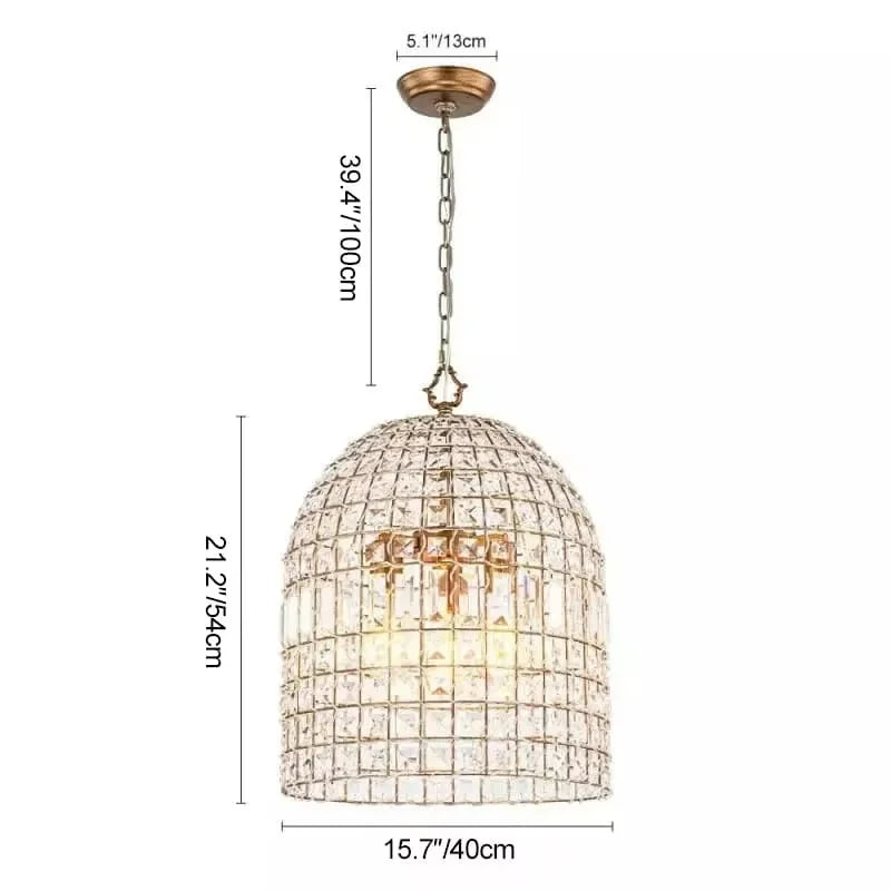 Suspension lumineuse cristal doré classique transparente salon chambre d'hôtel LED 2000 82000 lumens