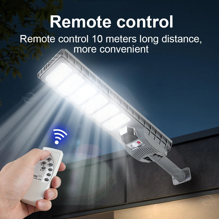 lampe solaire led gris moderne capteur mouvement fixation mur télécommande ip65 étancheextérieur abs led