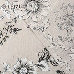 tissu imprimé fleurs feuilles beige bleu rouge résistance abrasion classique vintage 180x150cm 45x150cm 90x150cm
