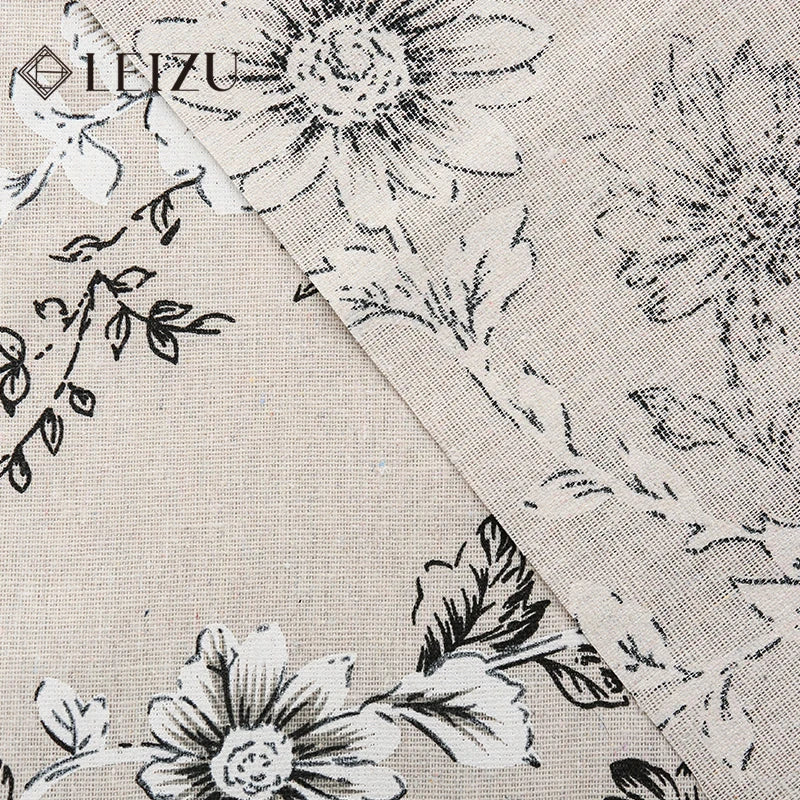 tissu imprimé fleurs feuilles beige bleu rouge résistance abrasion classique vintage 180x150cm 45x150cm 90x150cm