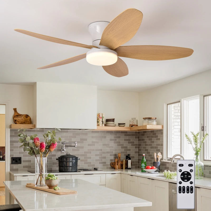 ventilateur moderne pales noir bois télécommande led lisse opacité chambre salon