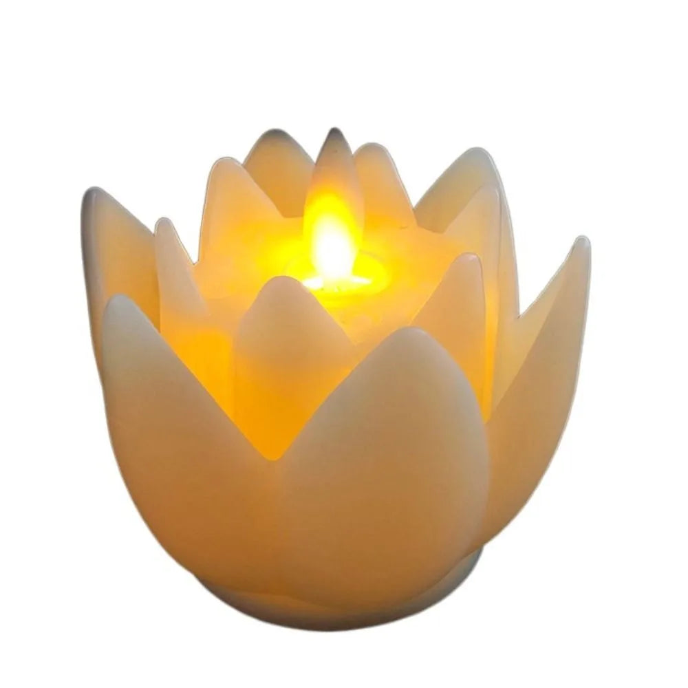 veilleuse led bougie decorative fleur lotus rose blanche verte rouge moderne minimaliste