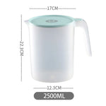 carafe eau plastique 2000ml 2500ml blanc bleu rose verte moderne minimaliste poignée couvercle logo