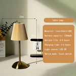lampe table moderne or noir blanc plissée abat jour rechargeable certifications vde ul rohs