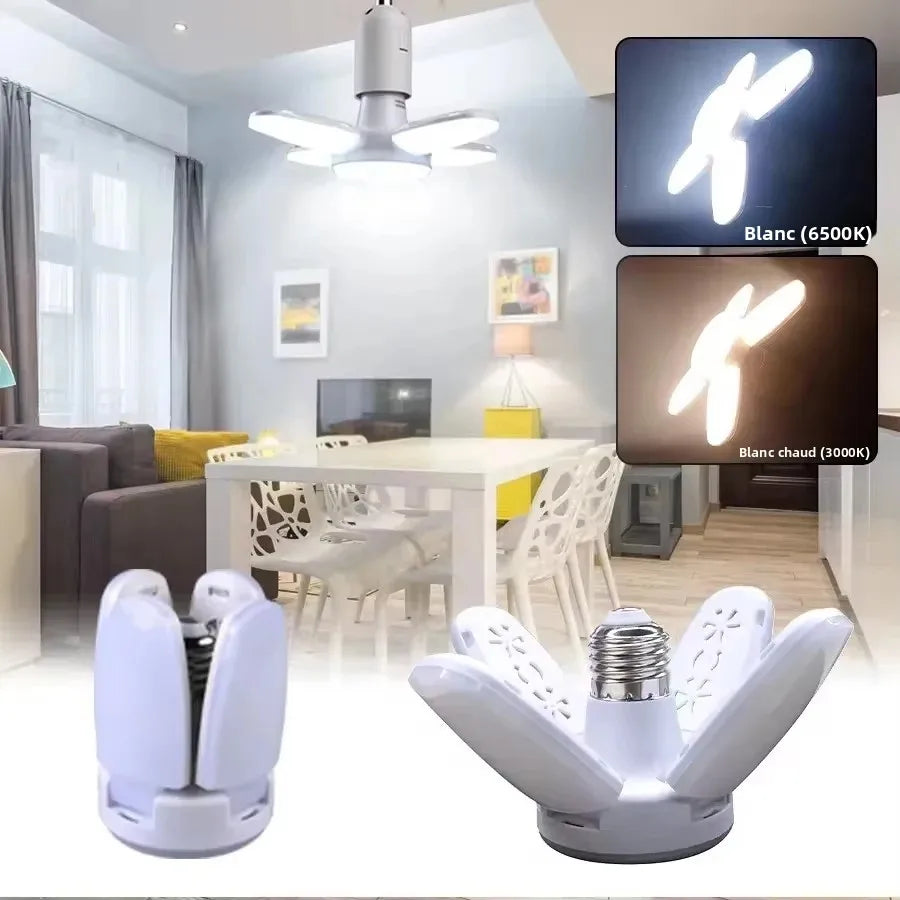 lampe led pliable réglable moderne minimaliste blanc blanc chaud motifs fleurs fixations base e27