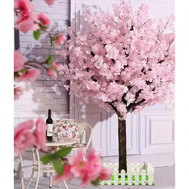 arbre artificiel fleurs rose moderne extérieur intérieur fêtes mariage pink base sac rangement