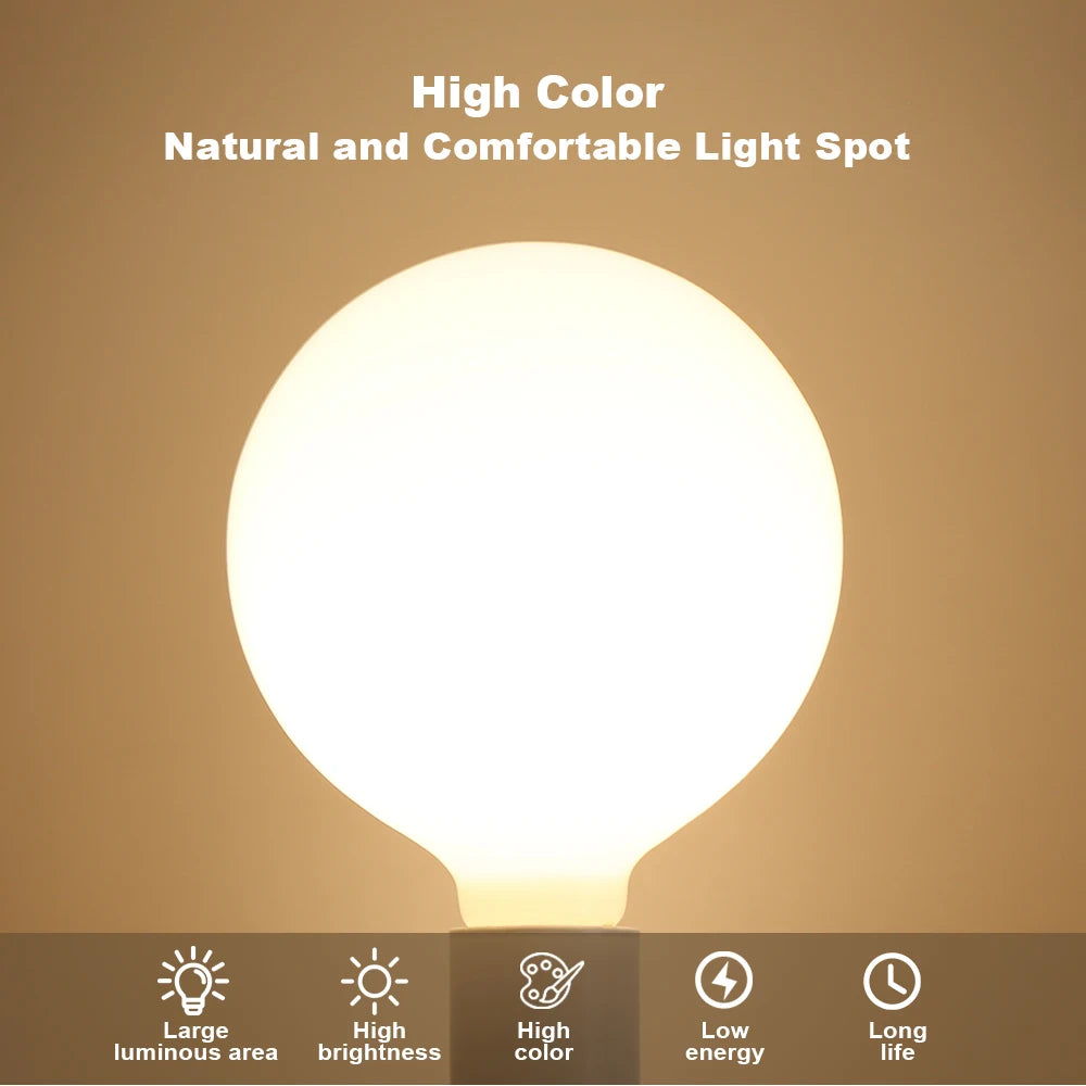 Ampoule LED E27 blanc froid chaud globe sphérique moderne 30000h 249 2000 lumens G80