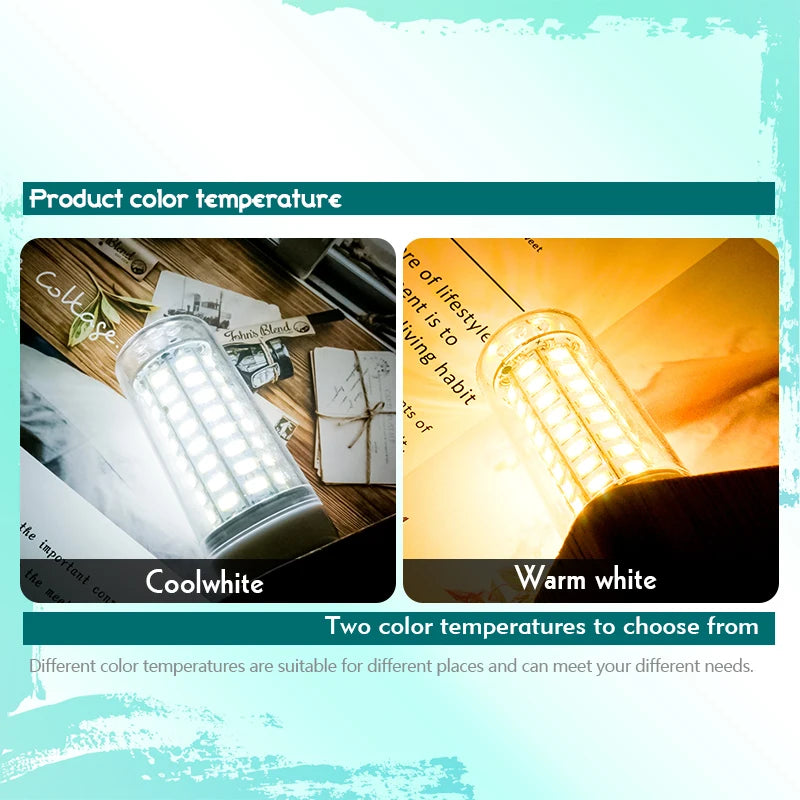 ampoule led maïs blanc grains moderne vis e14 e27 24led 36led 48led 56led 69led