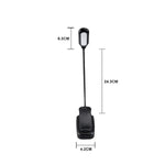 lampe lecture portable noir moderne clip batterie piles flexible étude chambre veilleuse
