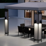 projecteur solaire extérieur led noir lumière blanche ip65 moderne minimaliste adjustableextérieur jardin