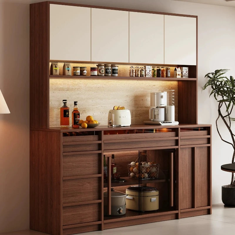 meuble cuisine armoire bois blanc marron étagères modernes minimaliste salon rangement
