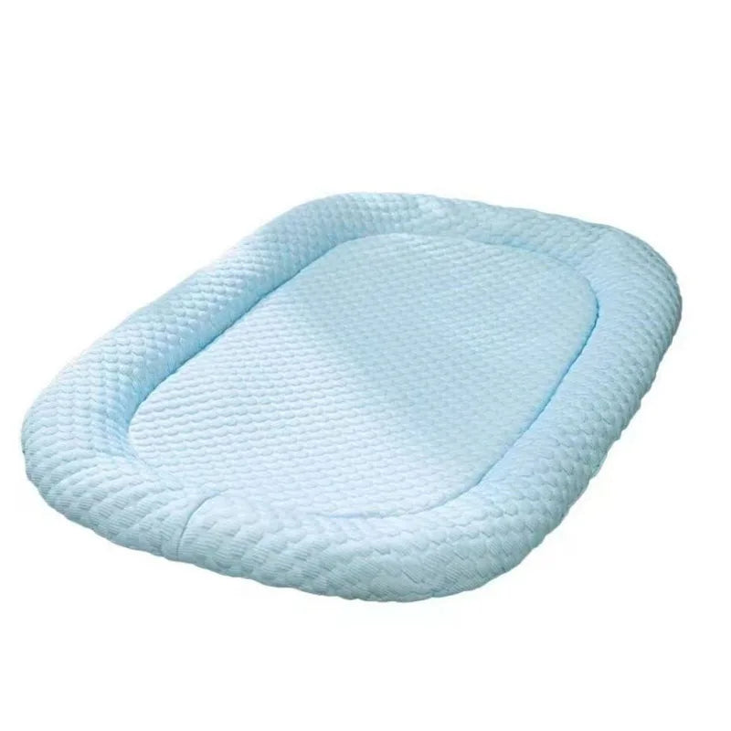 coussin chien respirant coton moderne bleu gris vert doux adhésif