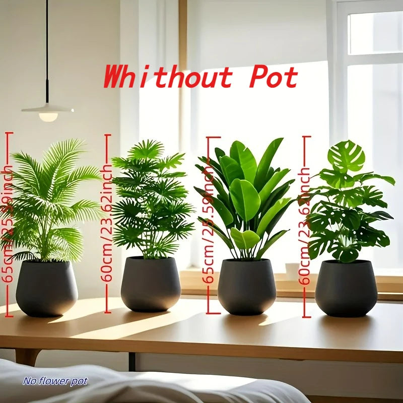 Décoration intérieure plante artificielle palmier feuillage vert moderne sans conteneur maison mariage