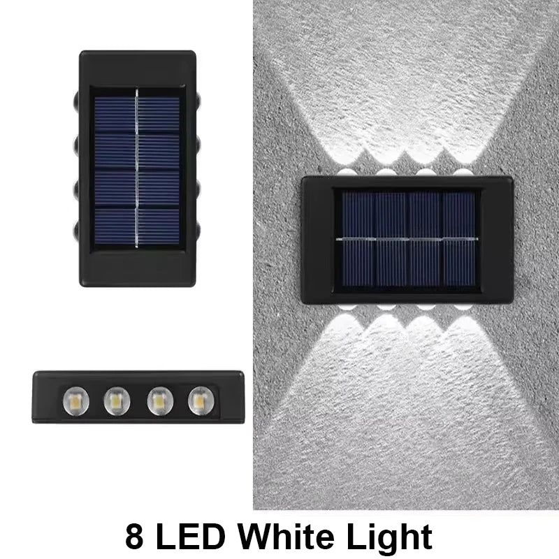 applique murale solaire led panneau cellules bleues adhésif moderne nuit jardinextérieur