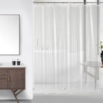 rideau douche moderne transparent rose aimants lestés blanc gris respectueux environnement