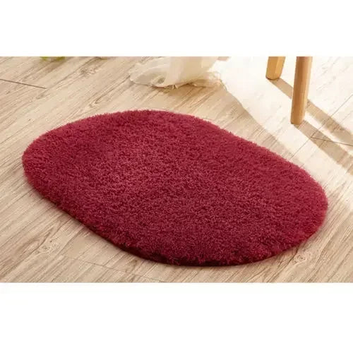 tapis bain doux absorbant mousse mémoire forme ovale couleur variée moderne