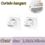 clips rideau adhésifs transparents moderne ajustables tringle douche suspension murale fixe