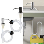 distributeur savon liquide moderne noir blanc transparent pompe tuyau flexible
