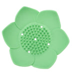 porte savon silicone fleur lotus noir blanc gris rose vert bleu violet moderne salle