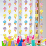 pendentif glace multicolore cône pépites paper enfantin opalescent fil anniversaire décoration festif