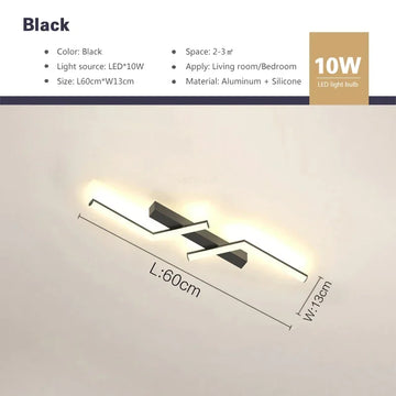 lampe led moderne or noir 120cm 100cm 80cm 60cm minimaliste aluminium
