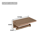 accessoires salle bain or rose moderne porte serviettes savon verre téléphone double rangée