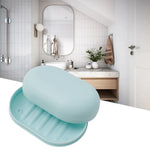 support savon moderne bleu clair rose pâle bleu foncé hermétique compact salle bain douche
