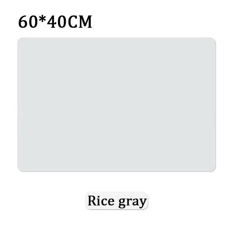 tapis table silicone moderne 60x40cm 40x30cm bleu jaune vert gris assiettes cuillers bols verres