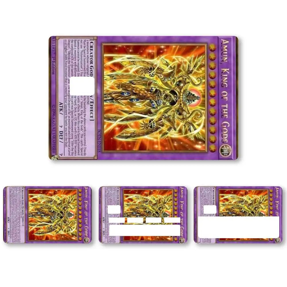 autocollants carte crédit yu gi oh violet multicolore illustrations brillantes adhésifs cartes jeu dimension