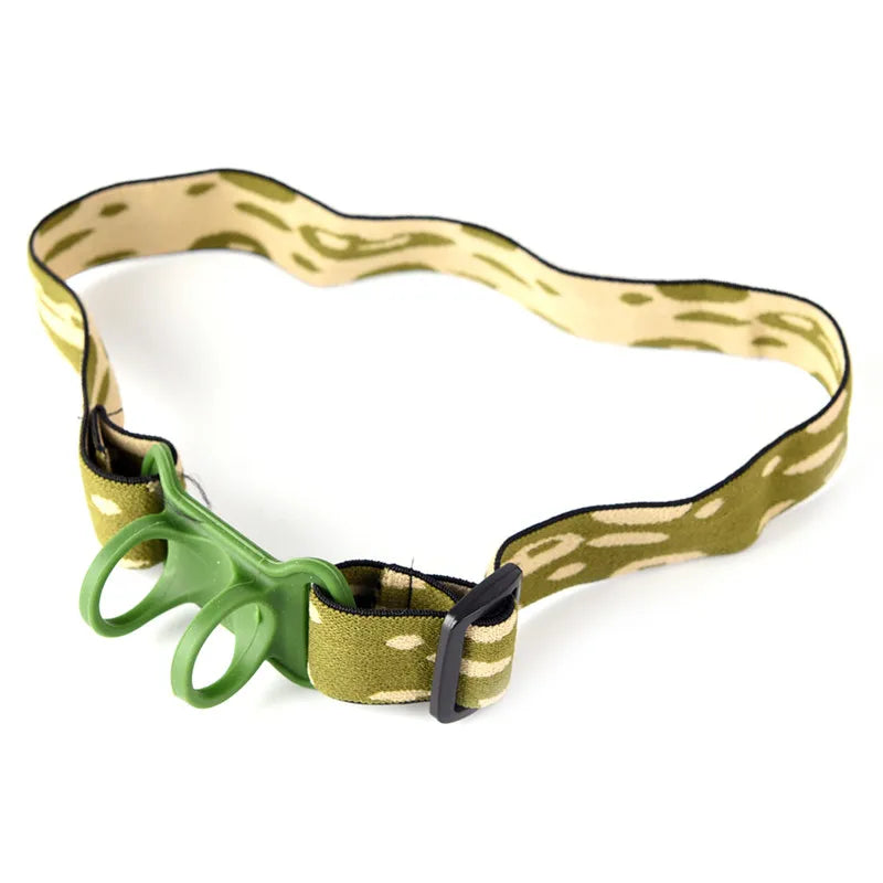 bandeau militaire camouflage support lunettes vert olive noir réglable headband tactique