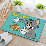 tapis sol jaune rose bleu vert turquoise dessins animés tom jerry antidérapant absorbant eau