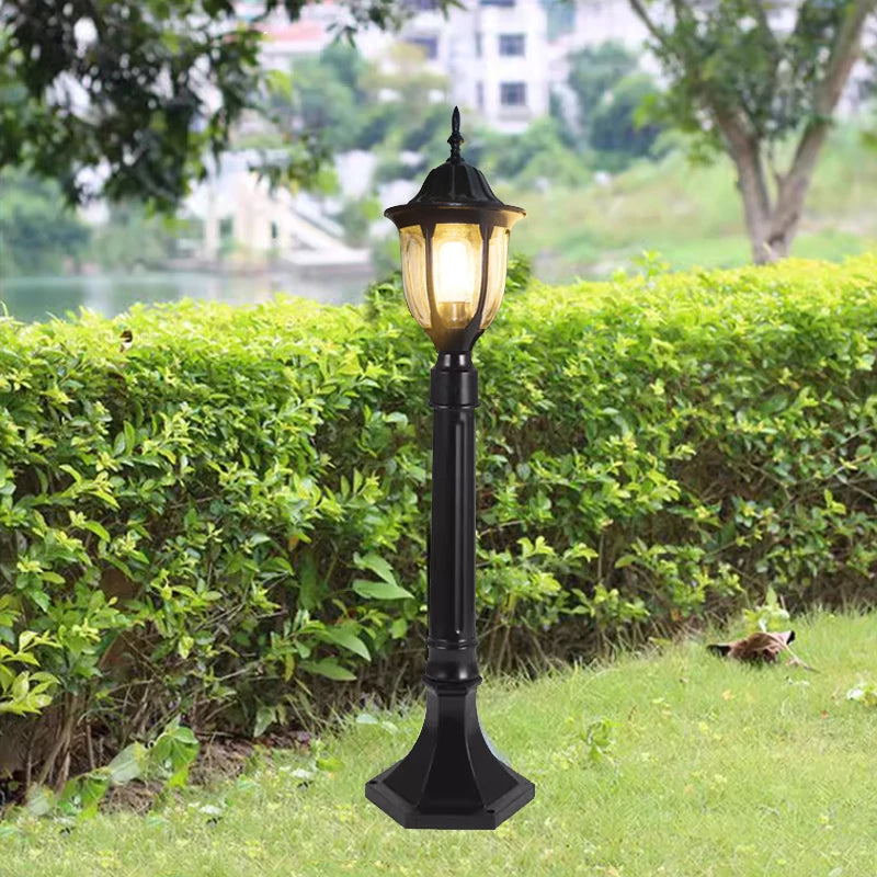 lampe sol led ip65 noir bronze texture métallique classique flux lumineux faible autonome