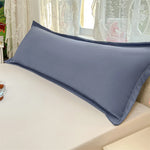 taies d'oreiller solides polyester modernes bleu marine jaune gris vert rose opaques 48x180cm