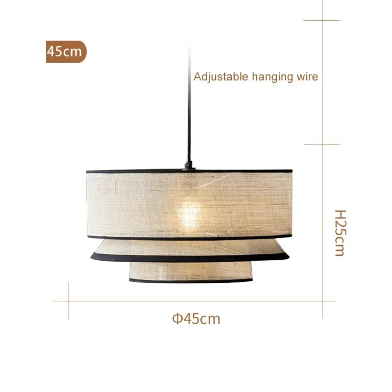 lumière suspendue tissu beige clair texture moderne opacité câble blanc chambre salon