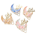 décoration gâteau or rose bleu boho chic pique bois fleurs géométrique İslam fête